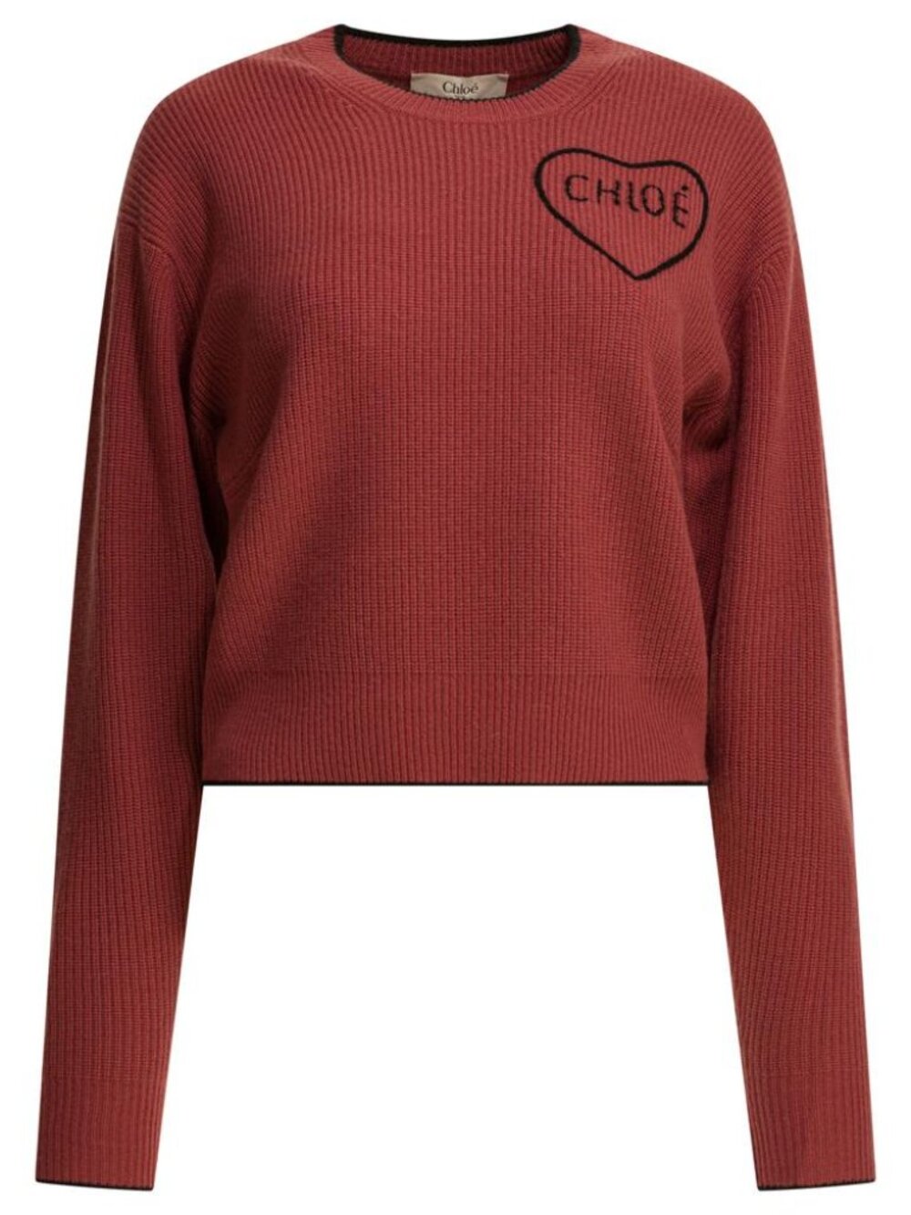 Chloé Crew-Neck Sweater With Logo Tag Size S Women